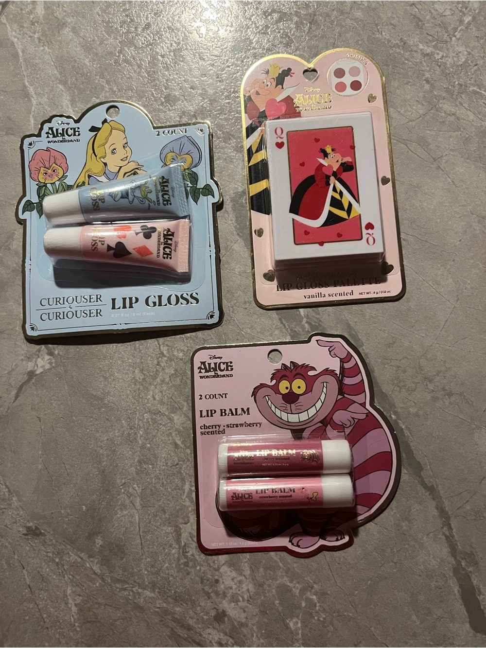 Disney “Alice in Wonderland” Lip Set(3Pc)